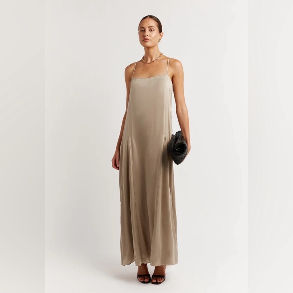 Dissh Evans 100% Silk Slip Midi Dress